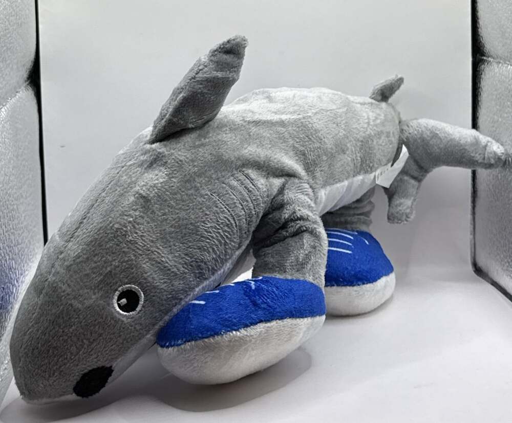 Italian Brainrot Shark Plush With Sneakers Gray